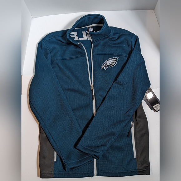 Official NFL Eagles Midnight Green Full-Zip Jacket - Picture 1 of 9